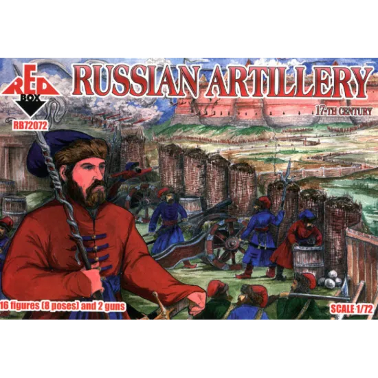 1/72 RUSSIAN ARTILLERY, 17TH CENTURY 1/72 RED BOX 72072
