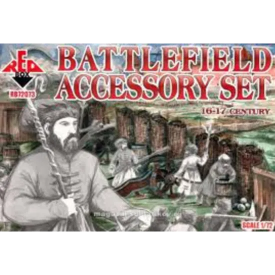 BATTLEFIELD ACCESSORY SET, 16TH-17TH CENTURY 1/72 RED BOX 72073