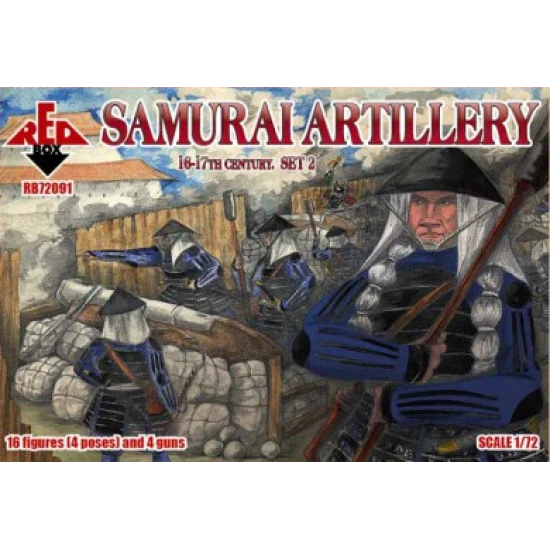 SAMURAI ARTILLERY, 16-17TH CENTURY, SET 2 1/72 RED BOX 72091