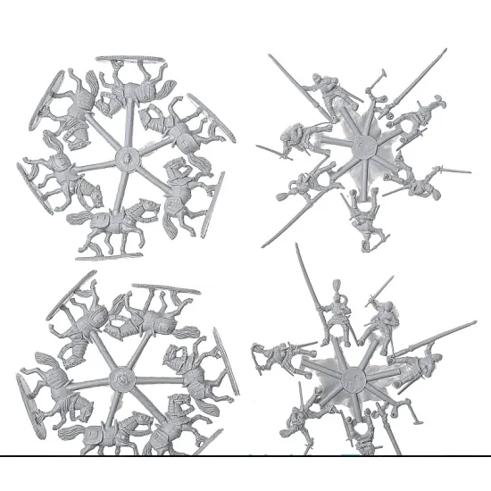 EUROPEAN MOUNTED MEN AT ARMS, WAR OF THE ROSES 8 1/72 RED BOX 72047