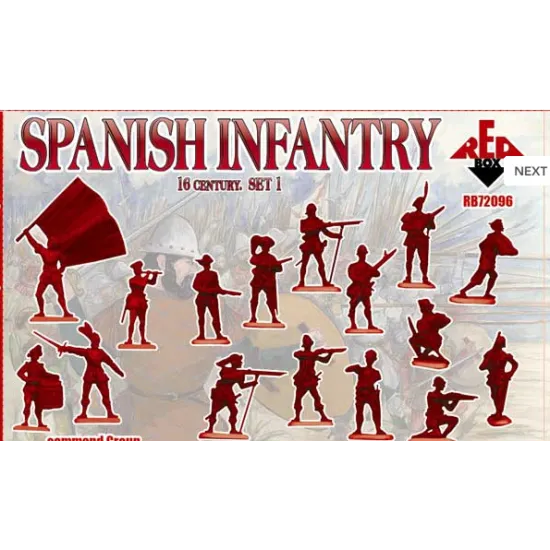 SPANISH INFANTRY, 16TH CENTURY, SET 1 1/72 RED BOX 72096