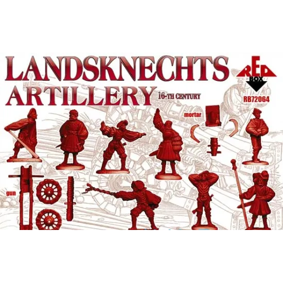 LANDSKNECHTS (ARTILLERY), 16TH CENTURY 1/72 RED BOX 72064