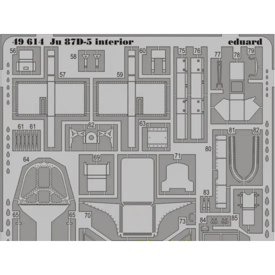 PHOTO-ETCHED SET BIG-ED 1/48 JU 87D-5, FOR ITALERI KIT 1/48 EDUARD BIG-4979