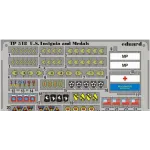 PHOTO-ETCHED SET 1/35 WWII U.S. UNIFORM INSIGNIA AND MEDALS 1/35 EDUARD TP518