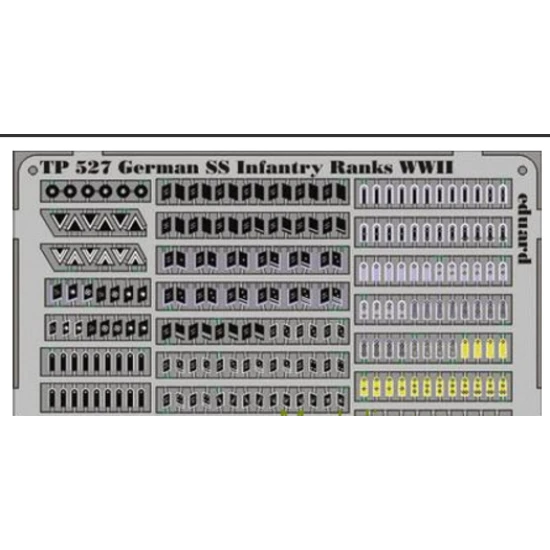 PHOTO-ETCHED SET 1/35 WWII GERMAN SS INFANTRY RANKS 1/35 EDUARD TP527