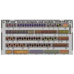 PHOTO-ETCHED SET 1/35 SOVIET INSIGNIA AND MEDALS, 1940-1943 1/35 EDUARD TP532