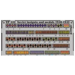 PHOTO-ETCHED SET 1/35 SOVIET INSIGNIA AND MEDALS, 1940-1943 1/35 EDUARD TP532