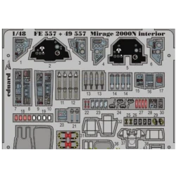 PHOTO-ETCHED SET 1/48 MIRAGE 2000N INTERIOR, FOR KINETIC MODEL KIT 1/48 EDUARD FE557
