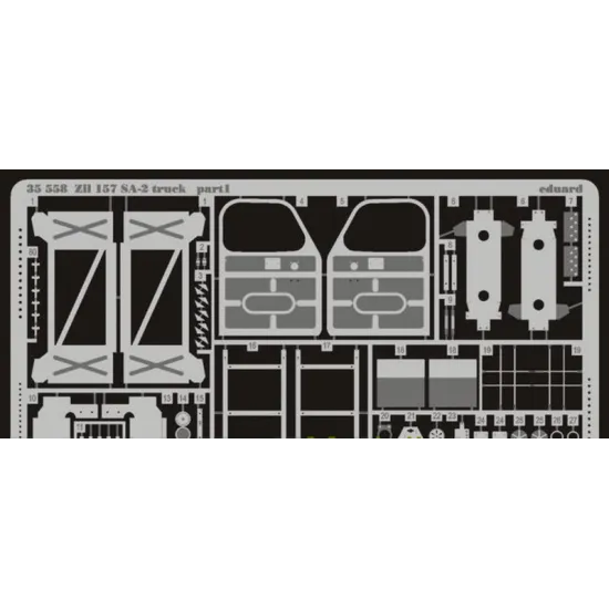 PHOTO-ETCHED SET 1/35 ZIL 157 SA-2 TRUCK, FOR TRUMPETER KIT 1/35 EDUARD 35558