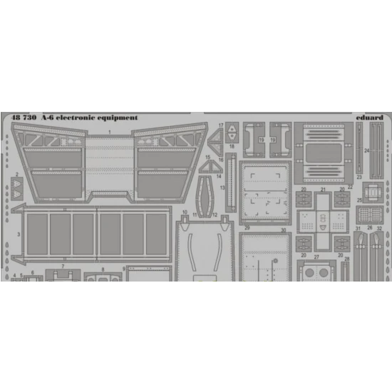 PHOTO-ETCHED SET 1/48 A-6 ELECTRONIC EQUIPMENT, FOR KIN KIT 1/48 EDUARD 48730