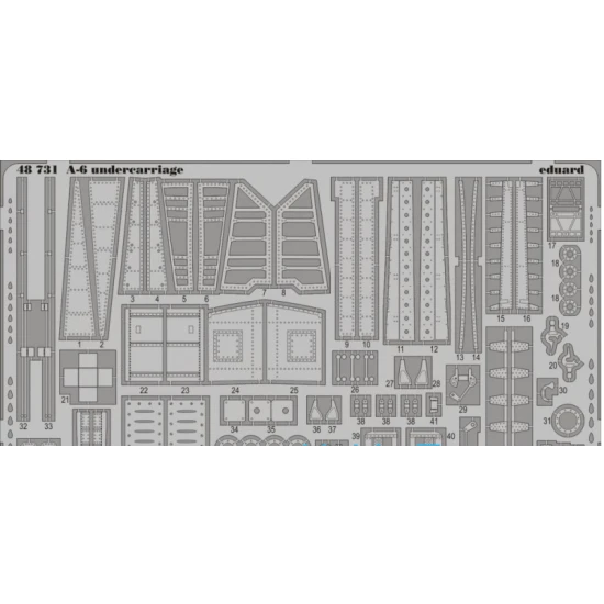 PHOTO-ETCHED SET 1/48 A-6 UNDERCARRIAGE, FOR KIN KIT 1/48 EDUARD 48731