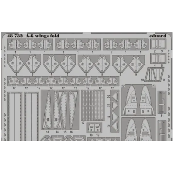 PHOTO-ETCHED SET 1/48 A-6 WING FOLD, FOR KIN KIT 1/48 EDUARD 48732