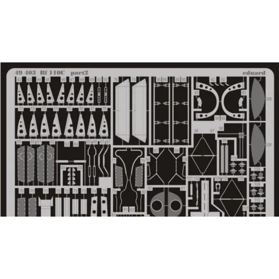 PHOTO-ETCHED SET 1/48 BF 110C, FOR EDUARD KIT 1/48 EDUARD 49403