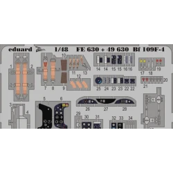 PHOTO-ETCHED SET 1/48 BF 109F-4 (SELF ADHESIVE), FOR ZVEZDA KIT 1/48 EDUARD 49630