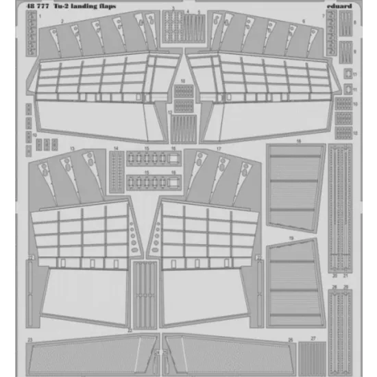 PHOTO-ETCHED SET BIG-ED 1/48 TU-2S, FOR XUNTONG KIT 1/48 EDUARD BIG-4993