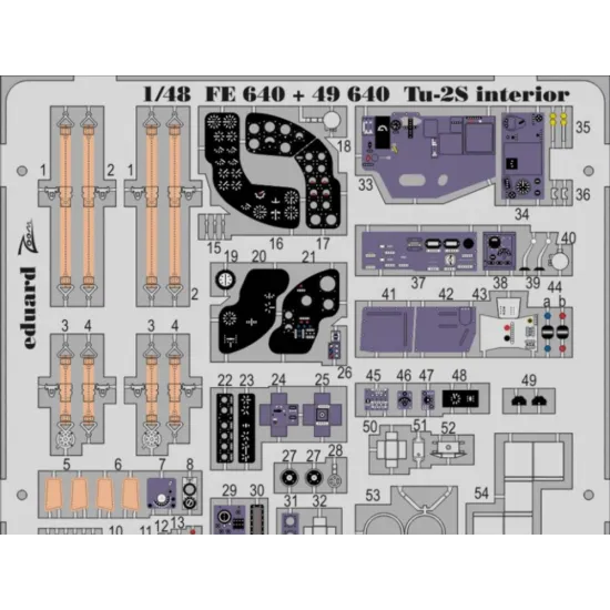 PHOTO-ETCHED SET BIG-ED 1/48 TU-2S, FOR XUNTONG KIT 1/48 EDUARD BIG-4993