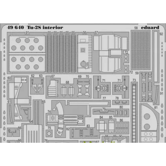 PHOTO-ETCHED SET BIG-ED 1/48 TU-2S, FOR XUNTONG KIT 1/48 EDUARD BIG-4993