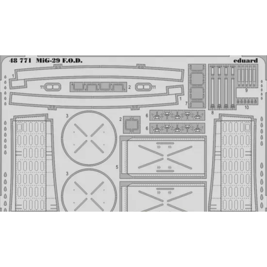 PHOTO-ETCHED SET BIG-ED 1/48 MIG-29, FOR G.W.H. KIT 1/48 EDUARD BIG-4989