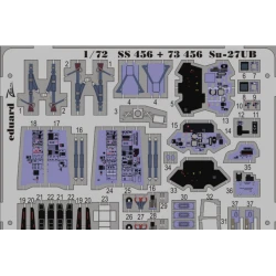 PHOTO-ETCHED SET 1/72 SU-27UB S.A, FOR TRUMPETER KIT 1/72 EDUARD EDU-73456