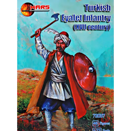 TURKISH EYALET INFANTRY, XVII CENTURY 1/72 MARS FIGURES 72097