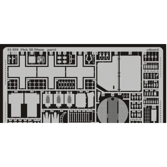 PHOTO-ETCHED SET 1/35 FLAK 38 20MM, FOR TRISTAR 010 KIT KIT 1/35 EDUARD 35929