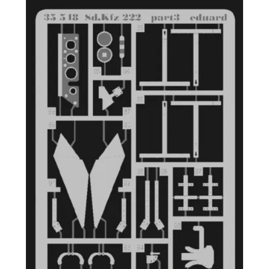PHOTO-ETCHED SET 1/35 SD.KFZ 222 FOR TAMIYA KIT 1/35 EDUARD 35548