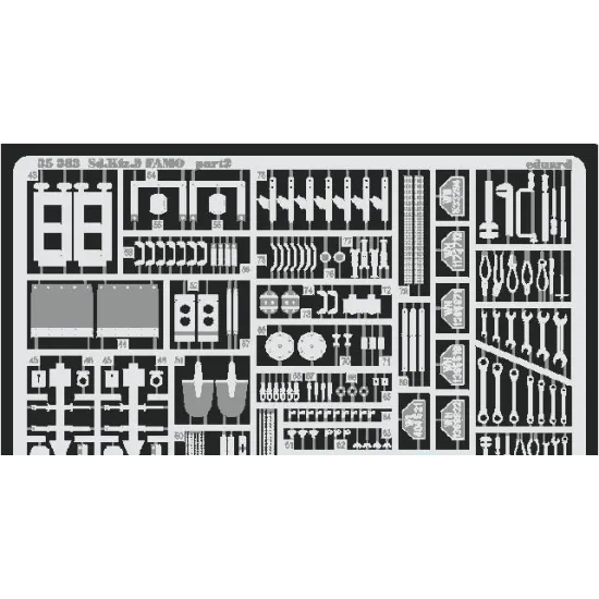 PHOTO-ETCHED SET 1/35 SD.KFZ.9FAMO, FOR TAMIYA KIT 1/35 EDUARD 35383