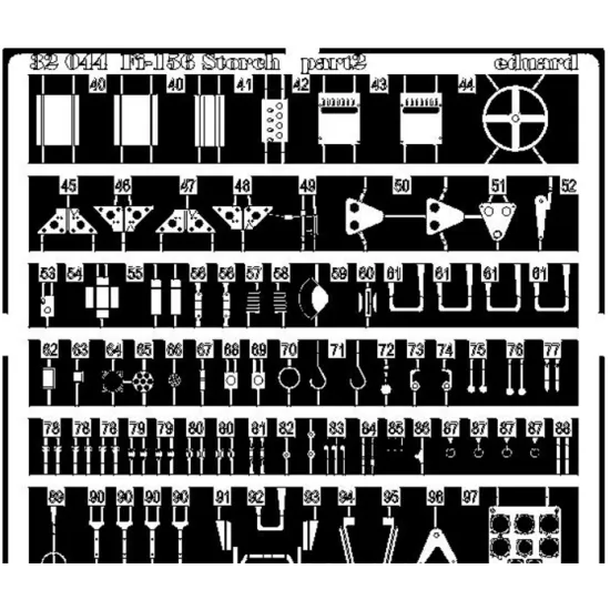 PHOTO-ETCHED SET FI-156 STORCH, FOR HASEGAWA KIT 1/35 EDUARD 32044