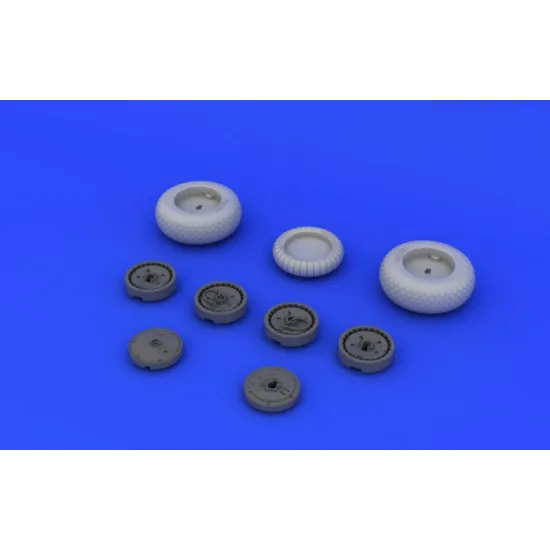 BRASSIN 1/48 ME 262 WHEELS, FOR TAMIYA KIT 1/48 EDUARD 648106