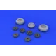 BRASSIN 1/48 ME 262 WHEELS, FOR TAMIYA KIT 1/48 EDUARD 648106