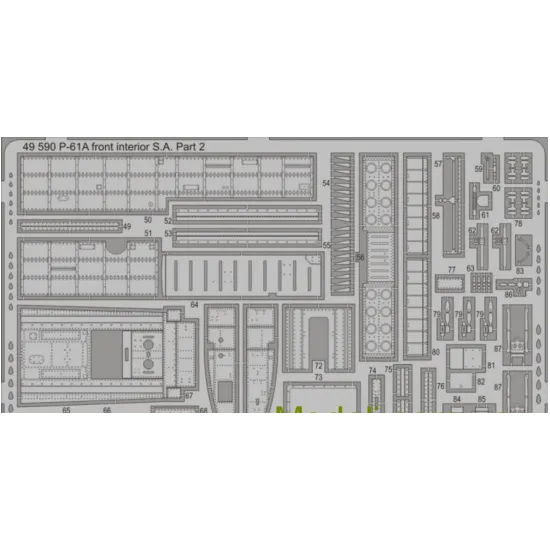 PHOTO-ETCHED SET BIG-ED 1/48 P-61A, FOR G.W.H. KIT 1/48 EDUARD BIG-4967