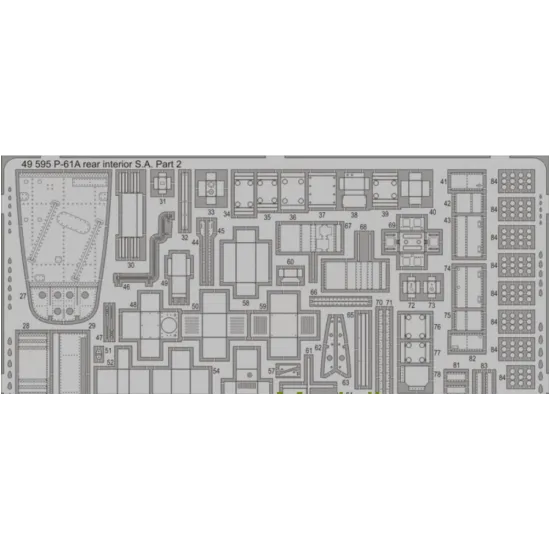 PHOTO-ETCHED SET BIG-ED 1/48 P-61A, FOR G.W.H. KIT 1/48 EDUARD BIG-4967