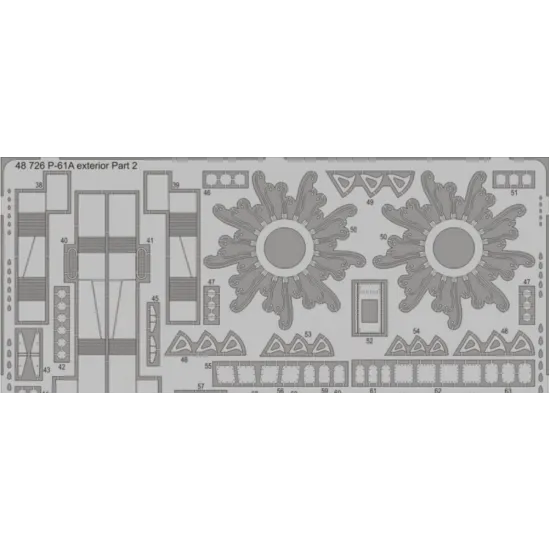 PHOTO-ETCHED SET BIG-ED 1/48 P-61A, FOR G.W.H. KIT 1/48 EDUARD BIG-4967