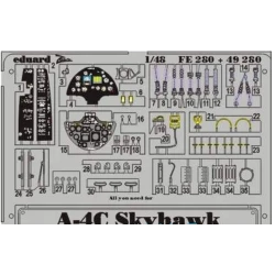 PHOTO-ETCHED SET 1/48 A-4C SKYHAWK, FOR HASEGAWA KIT 1/48 EDUARD FE280
