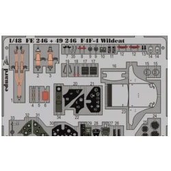 PHOTO-ETCHED SET 1/48 F4F-4 WILDCAT, FOR TAMIYA KIT 1/48 EDUARD FE246