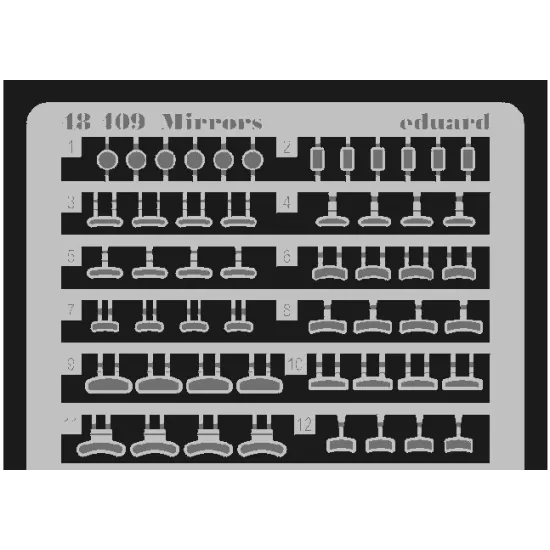 PHOTO-ETCHED SET 1/48 BACK MIRRORS 1/48 EDUARD 48409