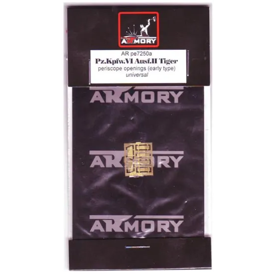 PZ.KPFW.VI AUSF.II TIGER PERISCOPE OPENINGS, EARLY (UNIVERSAL) 1/72 ARMORY PE7250a
