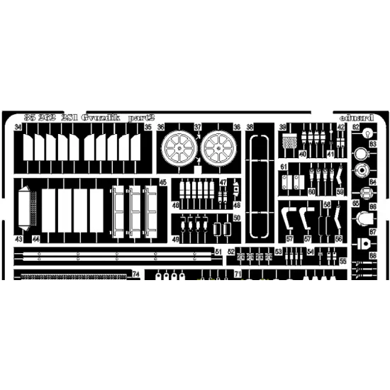 PHOTO-ETCHED SET 1/35 2S1 GVOZDIKA, FOR SKIF KIT 1/35 EDUARD 35262