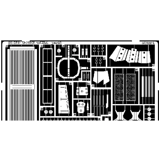 PHOTO-ETCHED SET 1/35 T-72M2 WITH ERA, FOR DRAGON KIT 1/35 EDUARD 35329