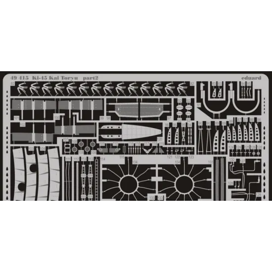 PHOTO-ETCHED SET 1/48 KI-45 KAI TORYU, FOR HASEGAWA KIT 1/48 EDUARD 49415