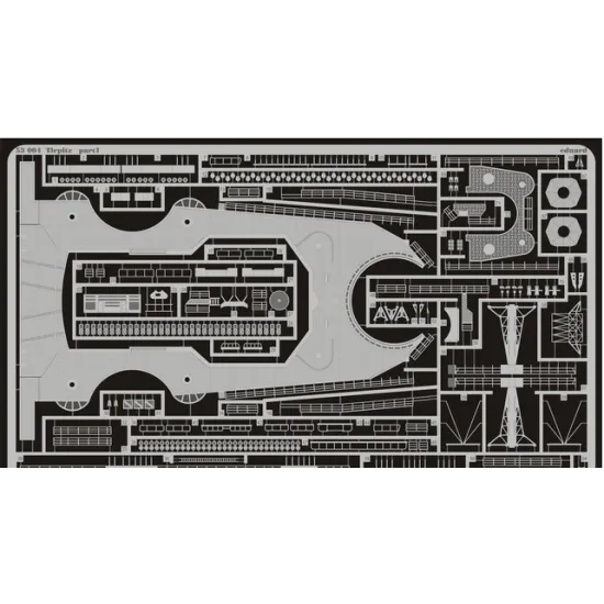 PHOTO-ETCHED SET 1/350 TIRPITZ, FOR TAMIYA KIT 1/350 EDUARD 53004