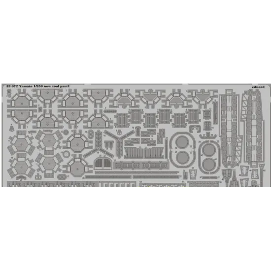 PHOTO-ETCHED SET 1/350 YAMATO NEW TOOL, FOR TAMIYA KIT 1/350 EDUARD 53072