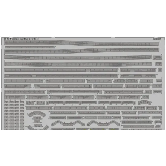 PHOTO-ETCHED SET 1/350 YAMATO RAILINGS NEW TOOL, FOR TAMIYA KIT 1/350 EDUARD 53073