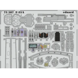 PHOTO-ETCHED SET 1/72 F-35A SELF-ADHESIVE, FOR HASEGAWA KIT 1/72 EDUARD EDU-73507