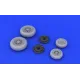 F-104 UNDERCARRIAGE WHEELS, LATE 1/48 EDUARD 648181