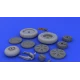 BRASSIN WHEELS SET 1/48 FOR MIG-21 FIGHTER 1/48 EDUARD 648026