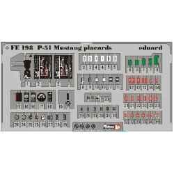 PHOTO-ETCHED SET 1/48 P-51 NAMEPLATES, MARKING 1/48 EDUARD FE198