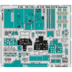 PHOTO-ETCHED SET 1/48 MIG-21UM INTERIOR S.A., FOR TRUMPETER KIT 1/48 EDUARD FE710