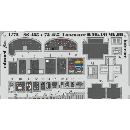 PHOTOETCHED SET BIG-ED 1/72 LANCASTER B MK.III 1/72 EDUARD BIG-7286