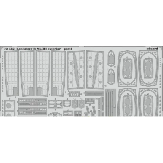 PHOTOETCHED SET BIG-ED 1/72 LANCASTER B MK.III 1/72 EDUARD BIG-7286
